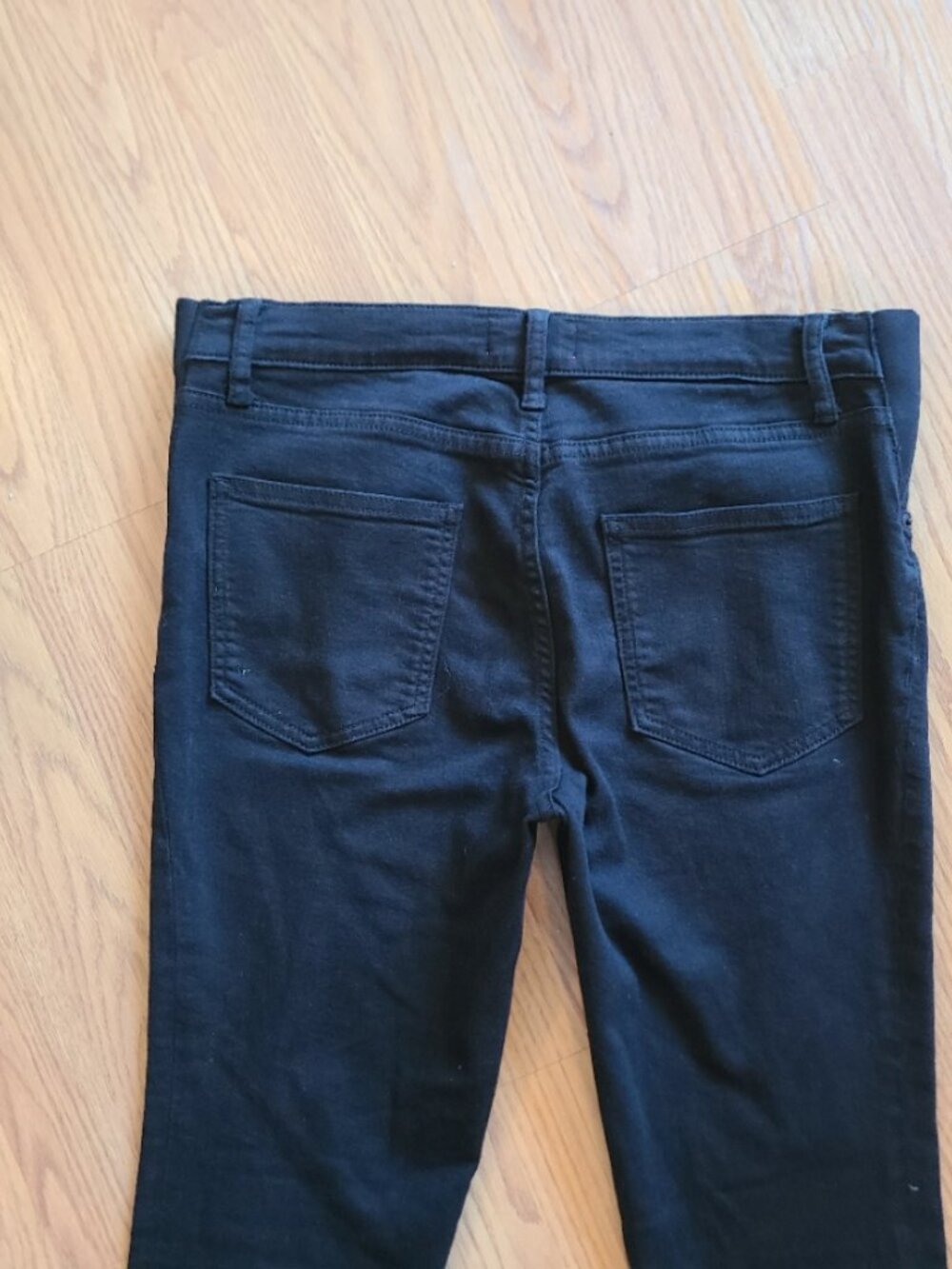 HATCH UNDER THE BUMP SLIM CROP MATERNITY JEANS STRETCH DENIM BLACK sz 30 - Picture 5 of 6